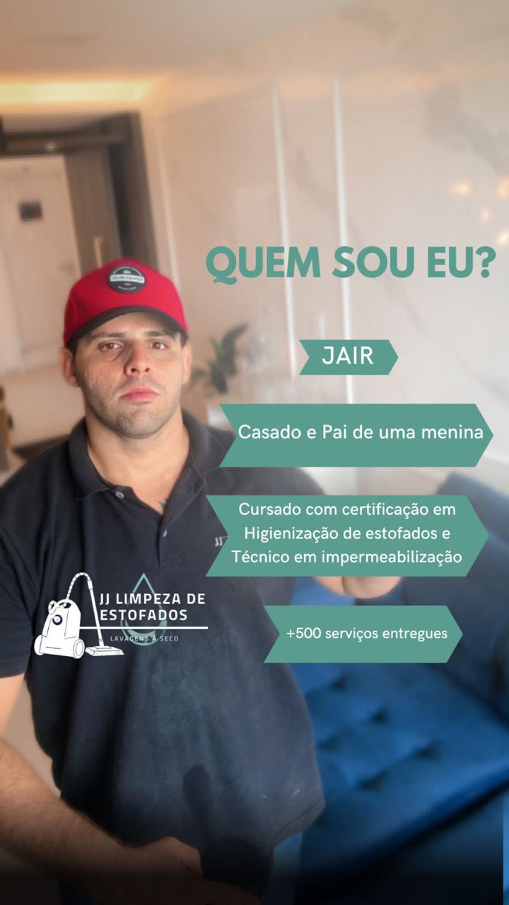 Demonstração visual do serviço de higienização